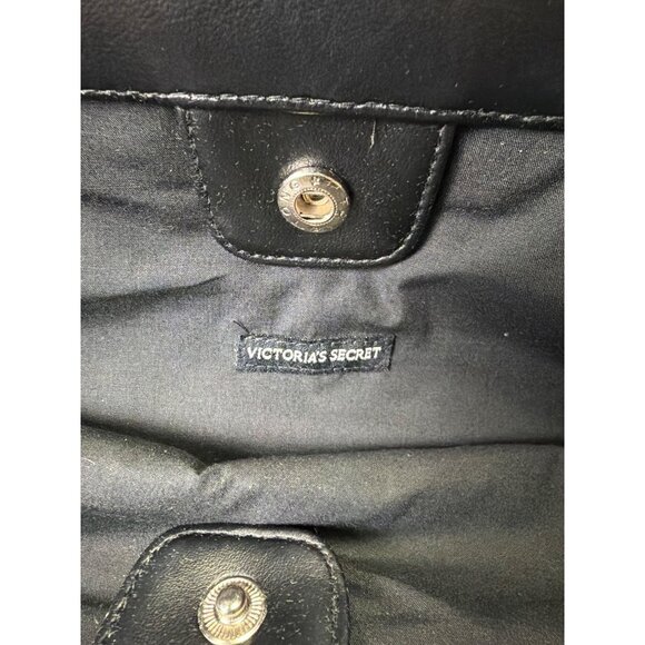 Victoria's Secret Black Tote Bag Sparkle Perforated Design - Picture 8 of 8